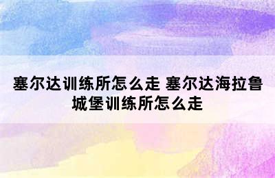 塞尔达训练所怎么走 塞尔达海拉鲁城堡训练所怎么走